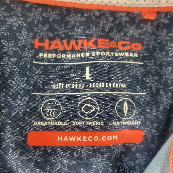 Hawke & Co Shirt Mens Large Blue‎ Sportswear Breathable Long Sleeve Button Down - Picture 6 of 13